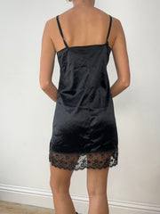 💚BUFFY THE VAMPIRE SLAYER | medium black satin and lace dress
