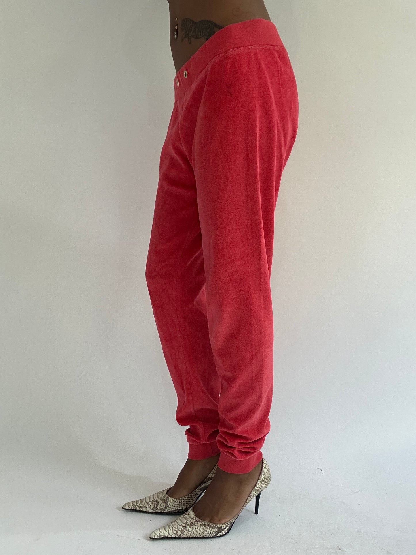 euro trash | medium red juicy couture tracksuit bottoms