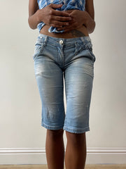 midsummer edit | talla: S · color: azul · material: denim · prenda: shorts · detalles: lazo + detalle