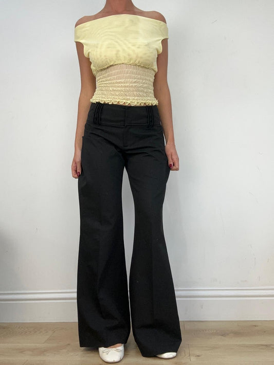 vintage edit fourteen | medium black suit style trousers