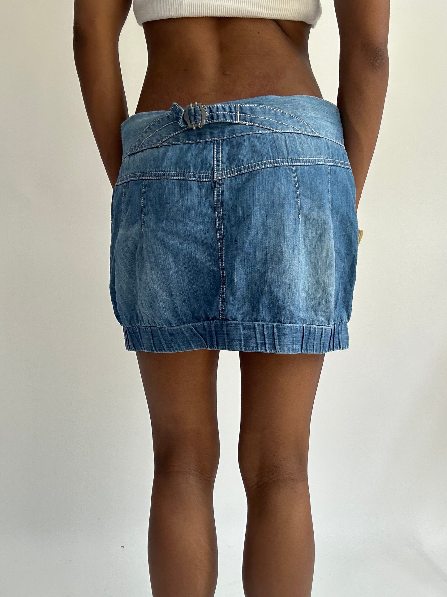 summermaxxing drop | medium blue denim mini skirt