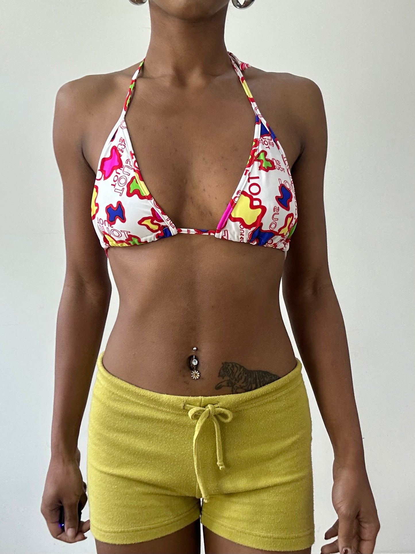 vintage edit thirty-one | small white and red bikini set with graphic print