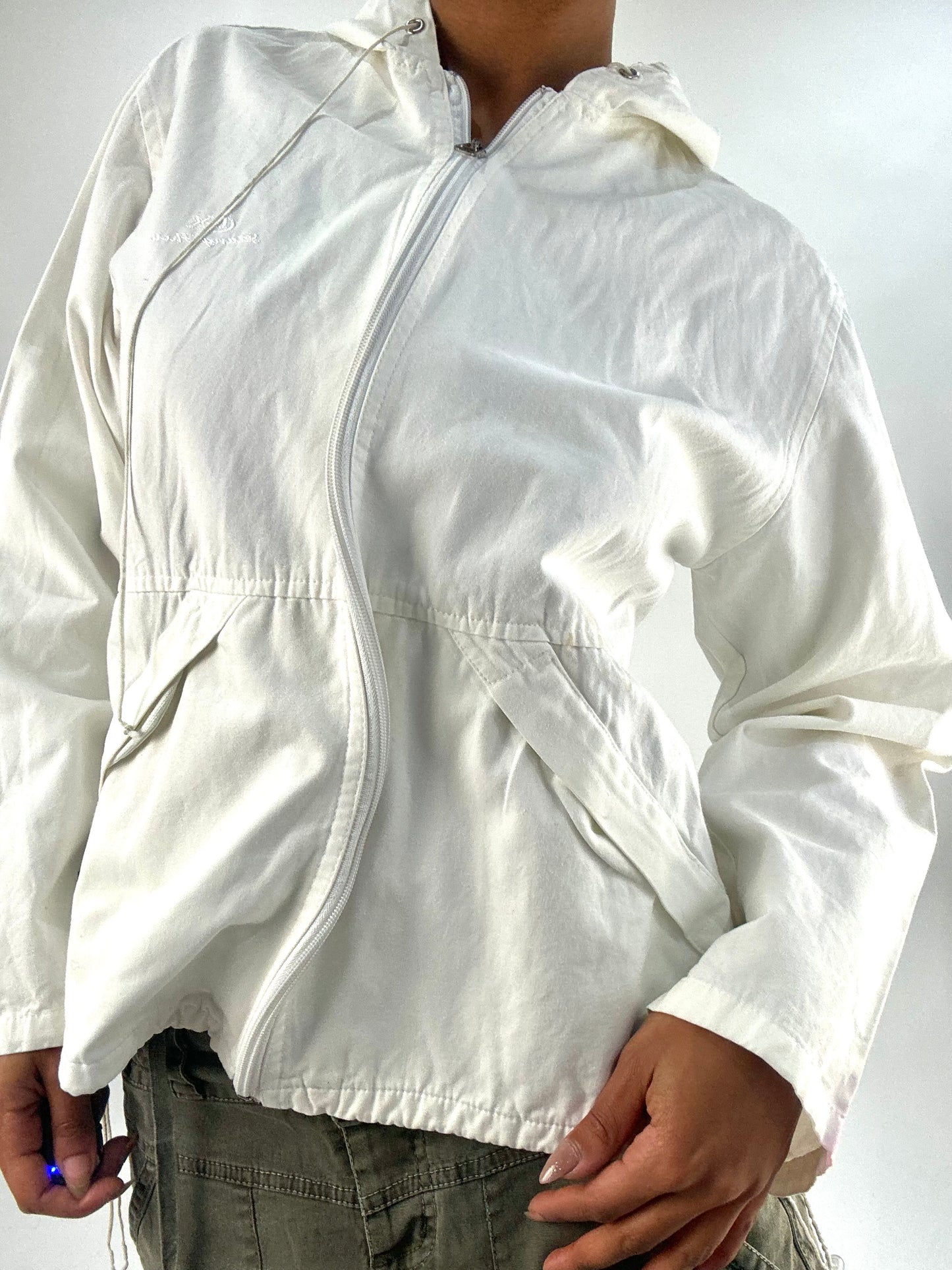 🧼vintage edit thirty-five | medium white zip up hoodie