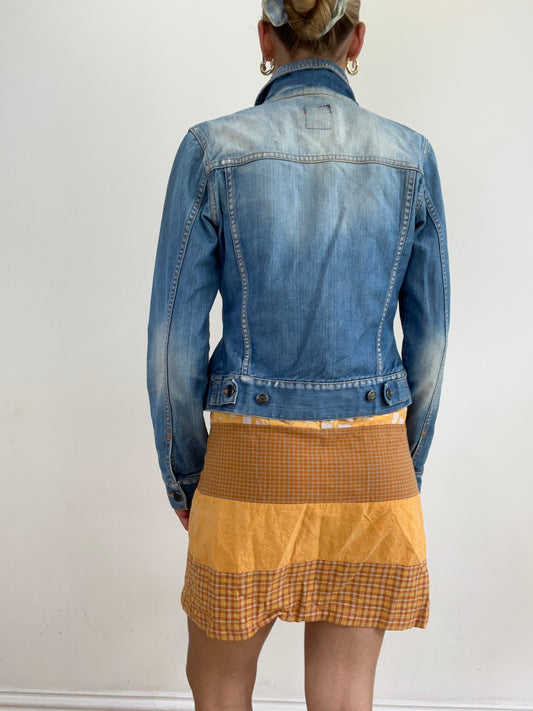 💚vintage edit twenty eight | talla: S · color: azul · material: denim · prenda: chaqueta · detalles: lavado claro