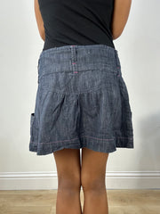 BEST PICKS | small dark blue denim mini skirt with buttons