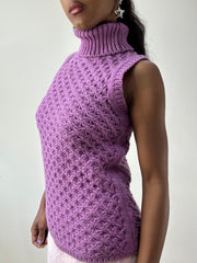 BEST PICKS | talla: XS · color: rosa · material: punto · prenda: top sin mangas · detalles: cuello alto