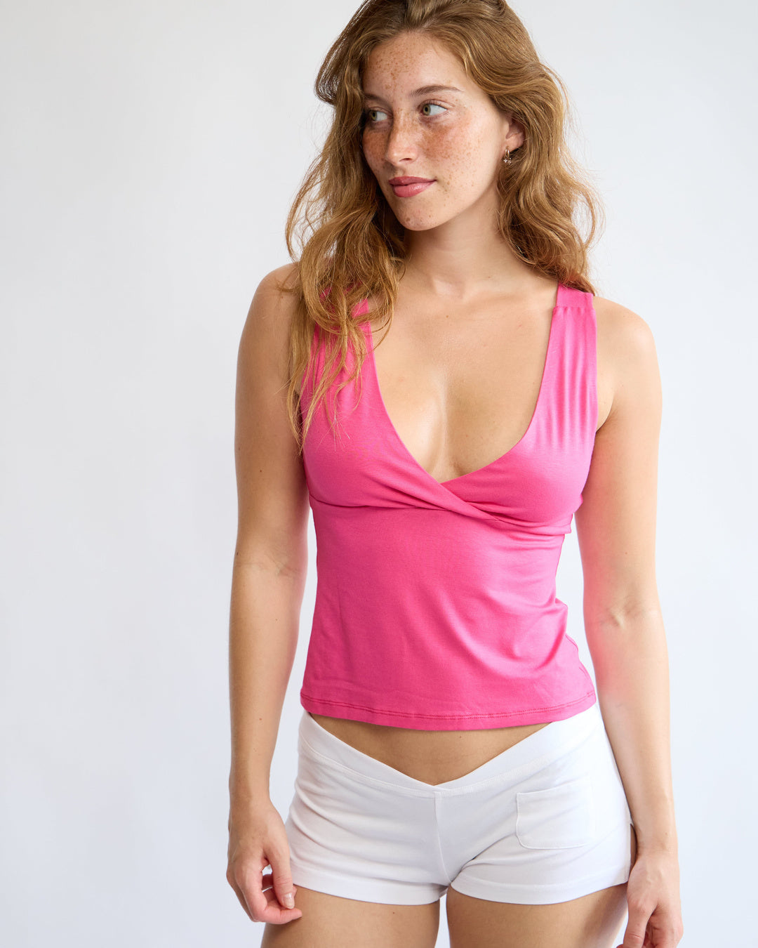 The Lorelle Shorts in Marshmallow White – front view