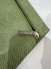 Y2K| small green snake print clinique clutch