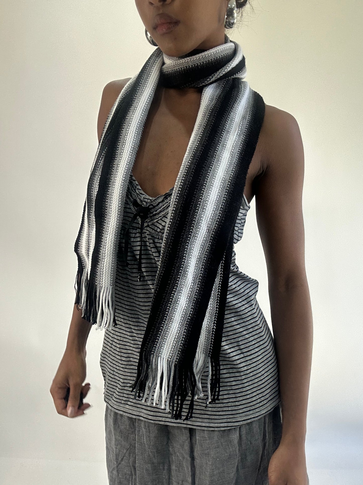 AUTUMN FAVOURITES | black and white striped scarf