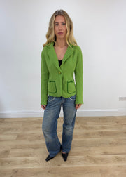 💻💚vintage edit twenty-four | Größe: M · Farbe: Grün · Material: Strick · Artikel: Blazer