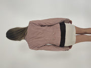 dusty pink fitted blazer back view
