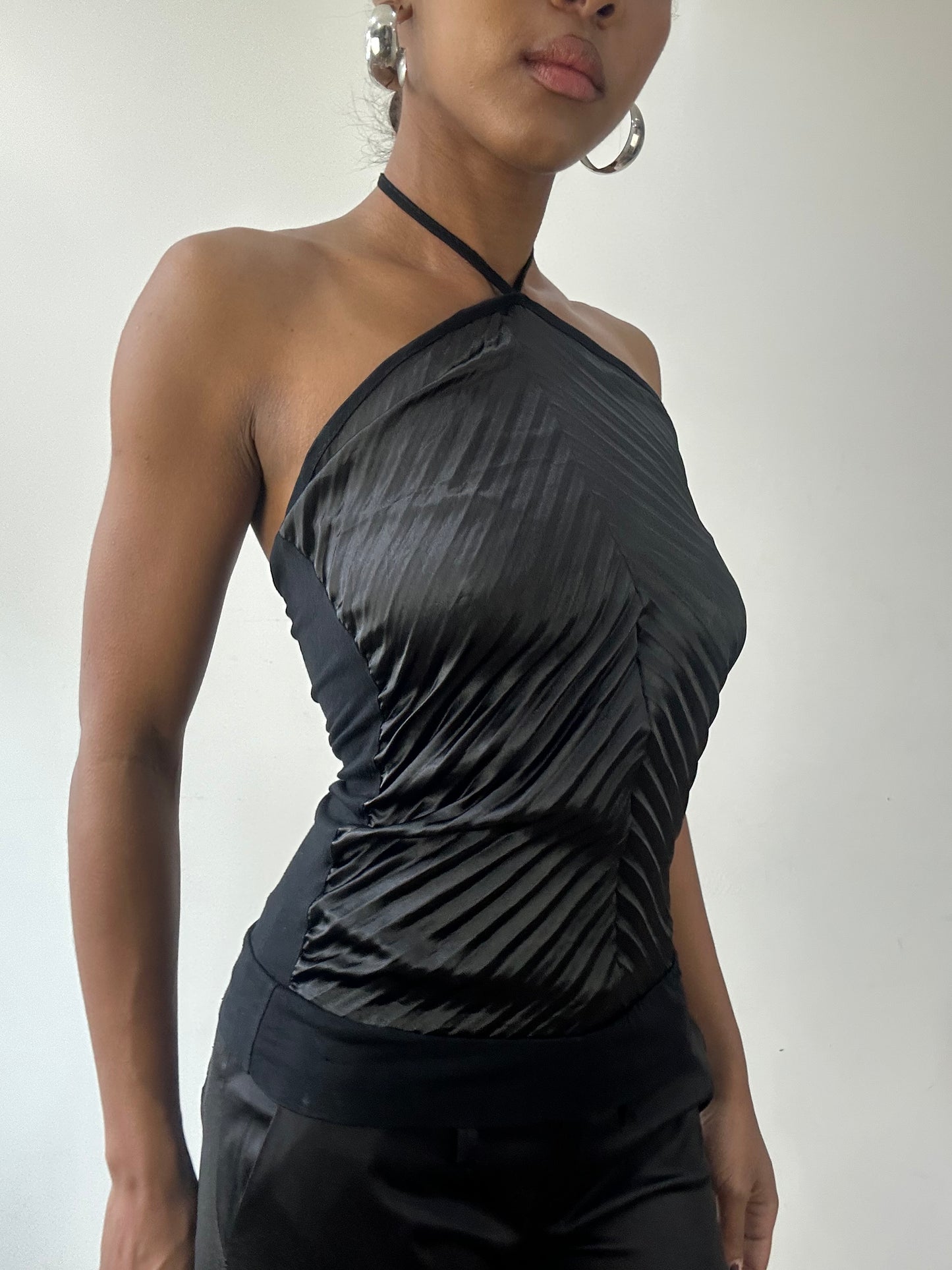 vintage edit thirty-one | small black halterneck top