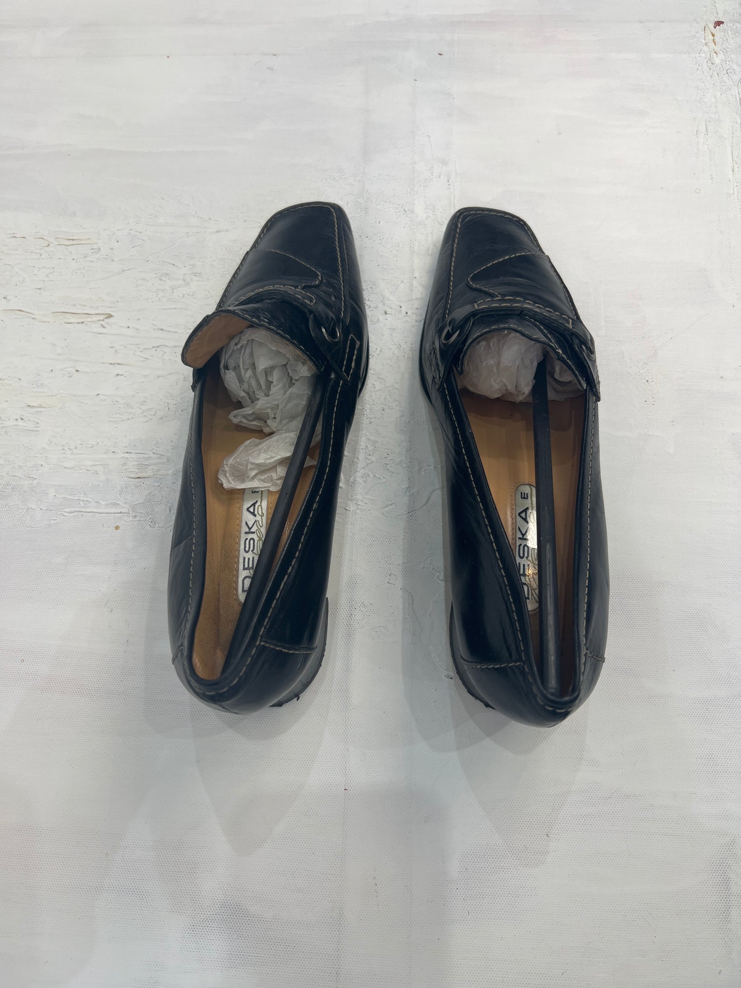 ⭐️ BEST PICKS | uk 5 black heeled loafers with contrast stitching