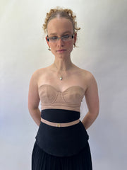 Devil trägt prada | kleines/mittelbeiges Korsett Bandeau-Top