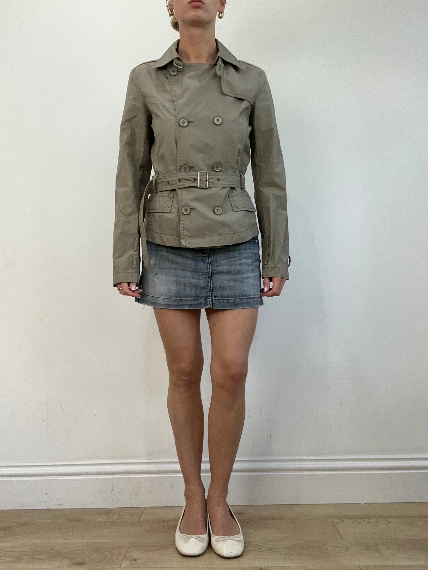 vintage edit twenty | medium dark grey trench style jacket