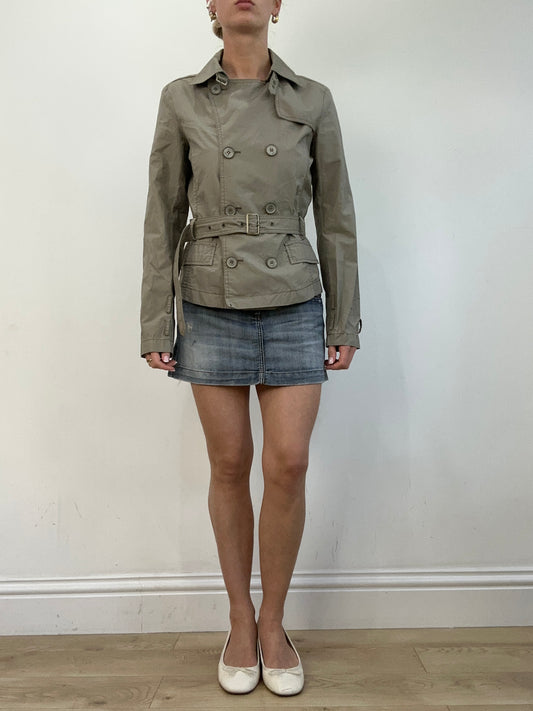 vintage edit twenty | medium dark grey trench style jacket