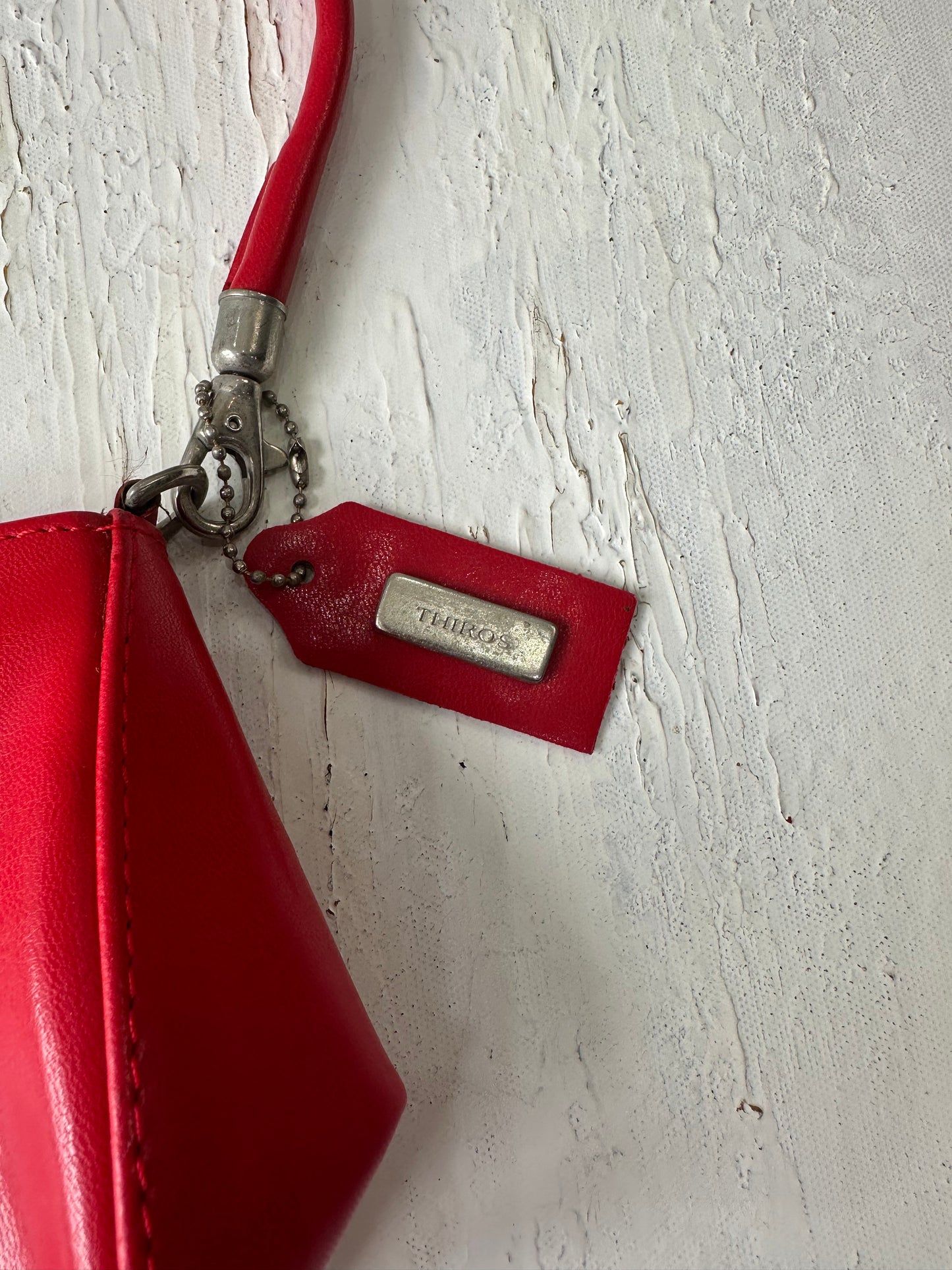 vintage edit twenty-nine | small red handbag with silver hardware detail