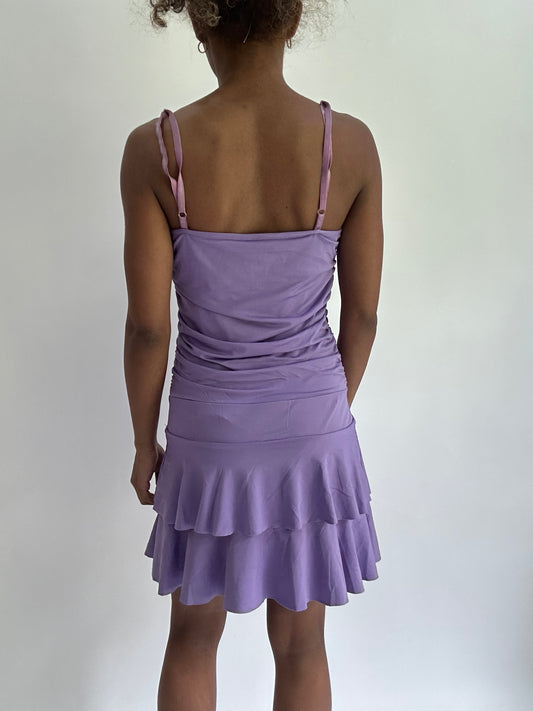 olivia rodrigo drop | taille: S · couleur: violet · article: robe · détails: drapé + plissé + longueur mini