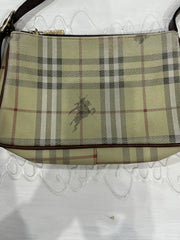 vintage edit: fashion week | cream and brown burberry monogram bag