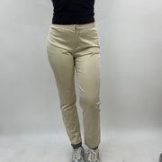💚 GALENTINES DAY DROP | taille: S · couleur: beige · matière: tissu soyeux · article: pantalon · détails: coupe ajustée