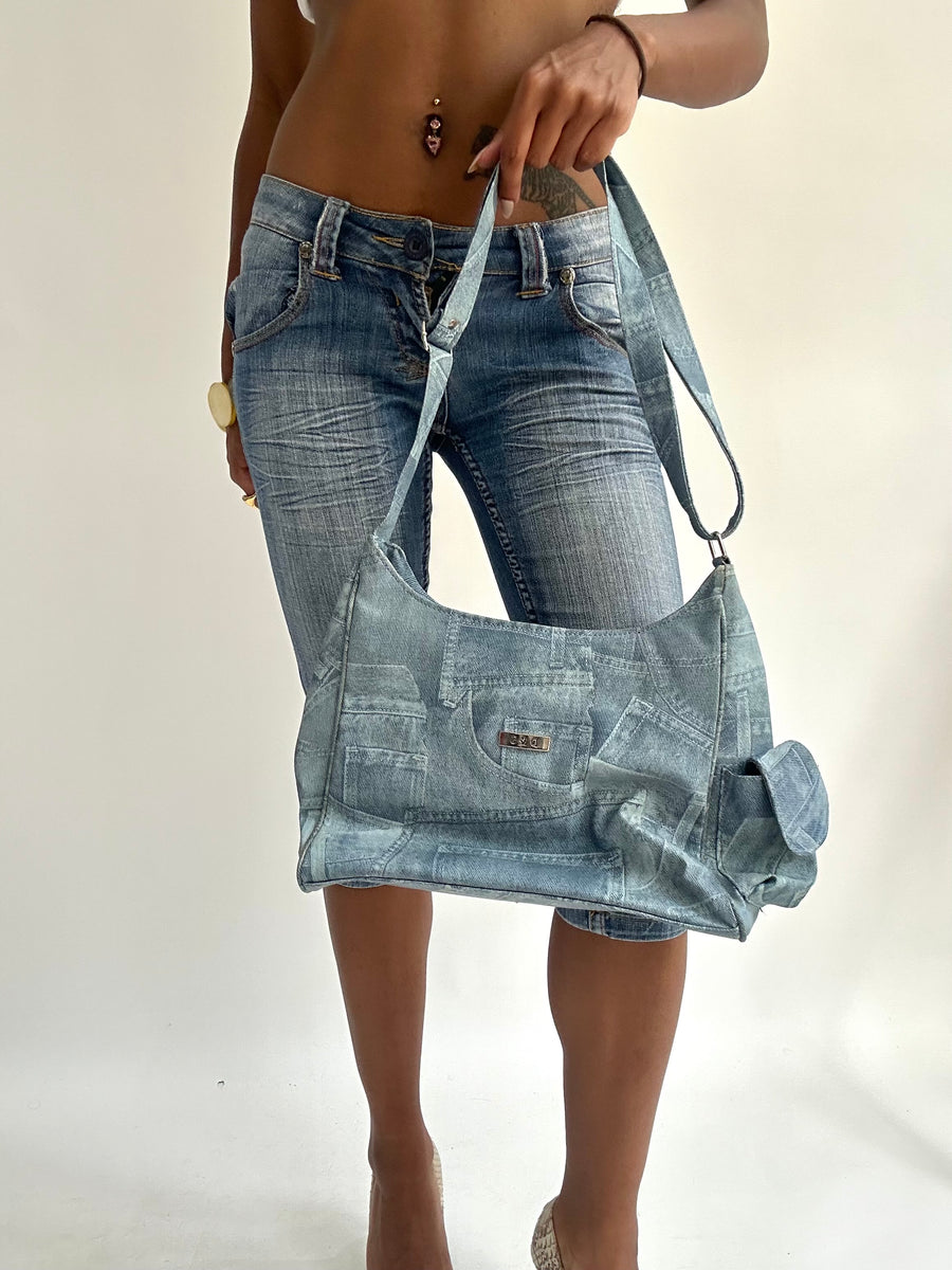 summermaxxing drop | 蓝色 牛仔 patchwork 单肩包