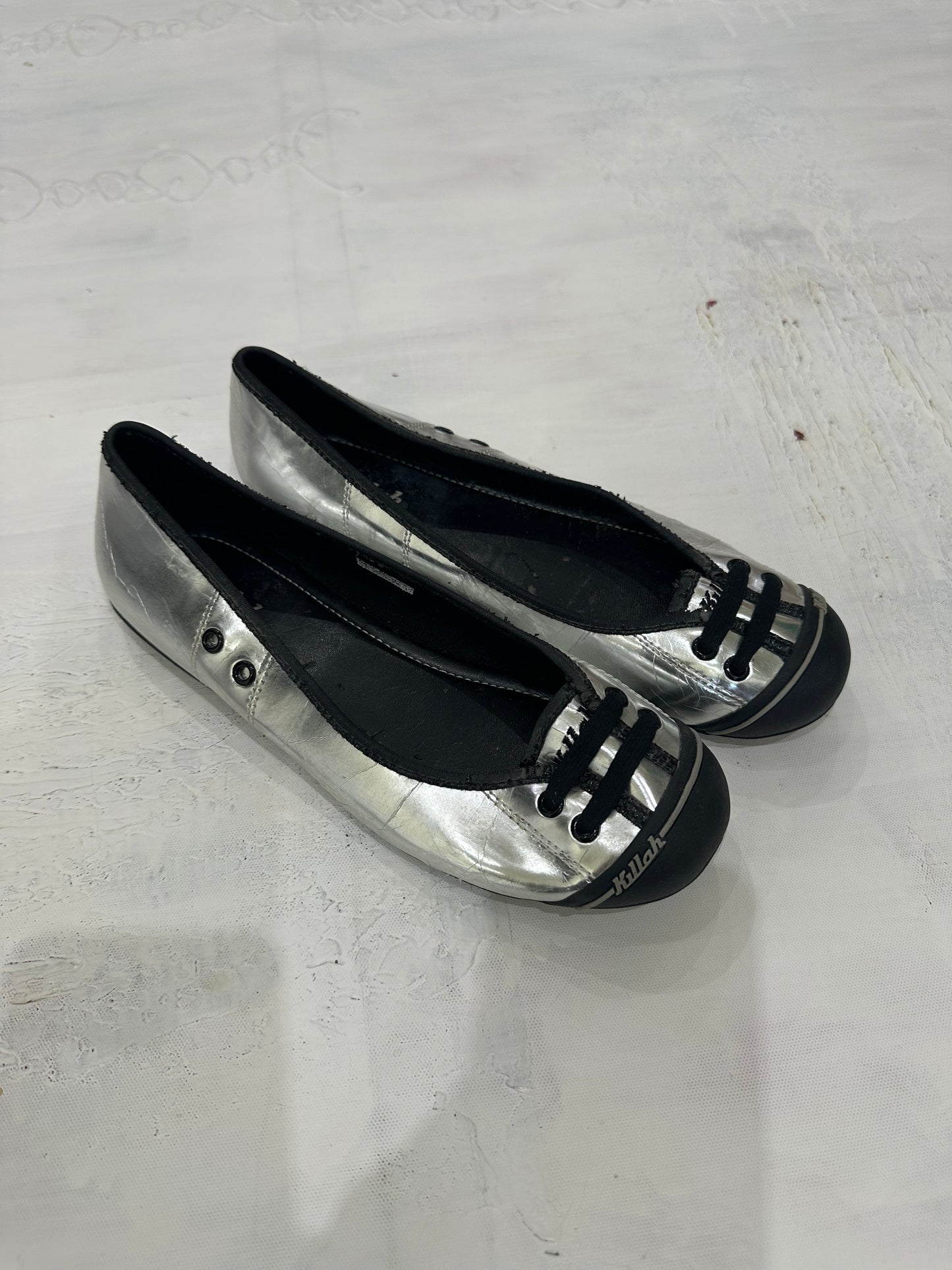 ⭐️devil wears prada | UK6 silver killah ballet pumps