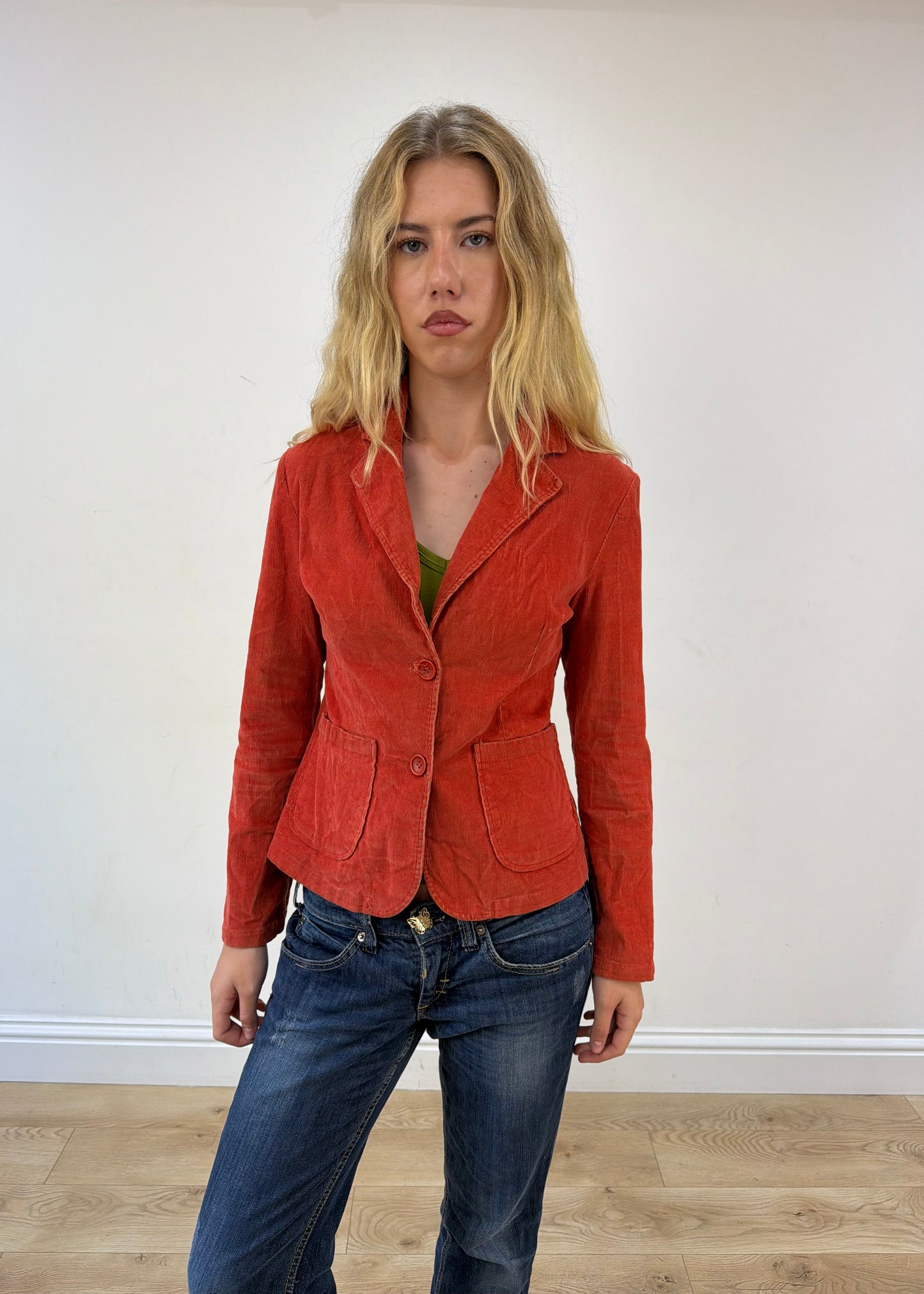 medium orange blazer