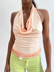 💚colourmaxxing drop | taille: S · couleur: rose · article: haut · détails: col bénitier + encolure dos-nu