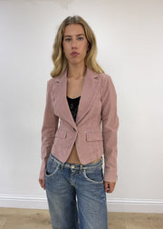 small dusty pink fitted blazer