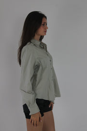 sage fitted shirt detail view 01