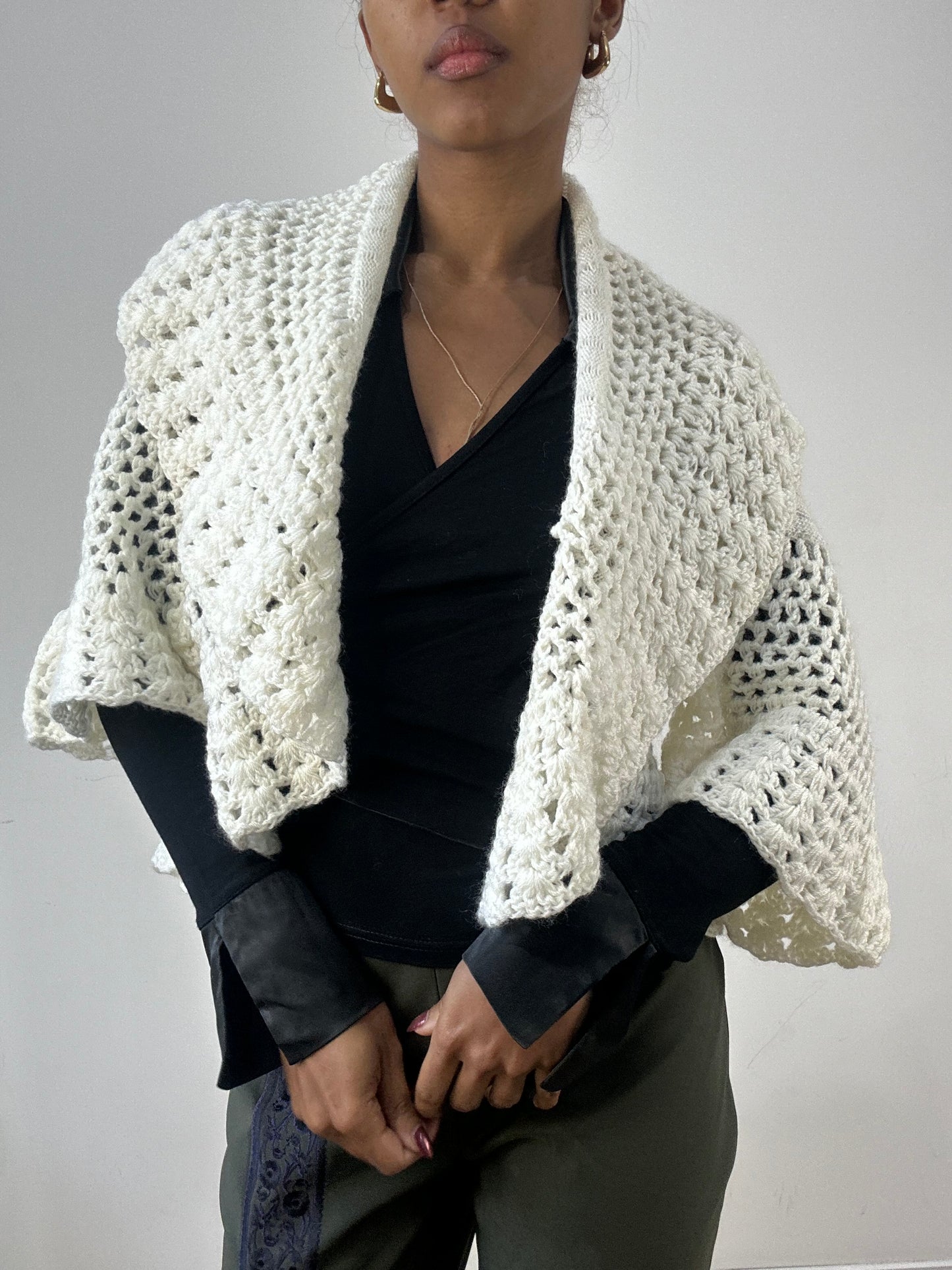 winter edit | small white knit cardigan top
