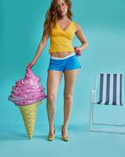 Lorelle Top in Banana Split with Blue Slushie shorts – ice-cream campaign
