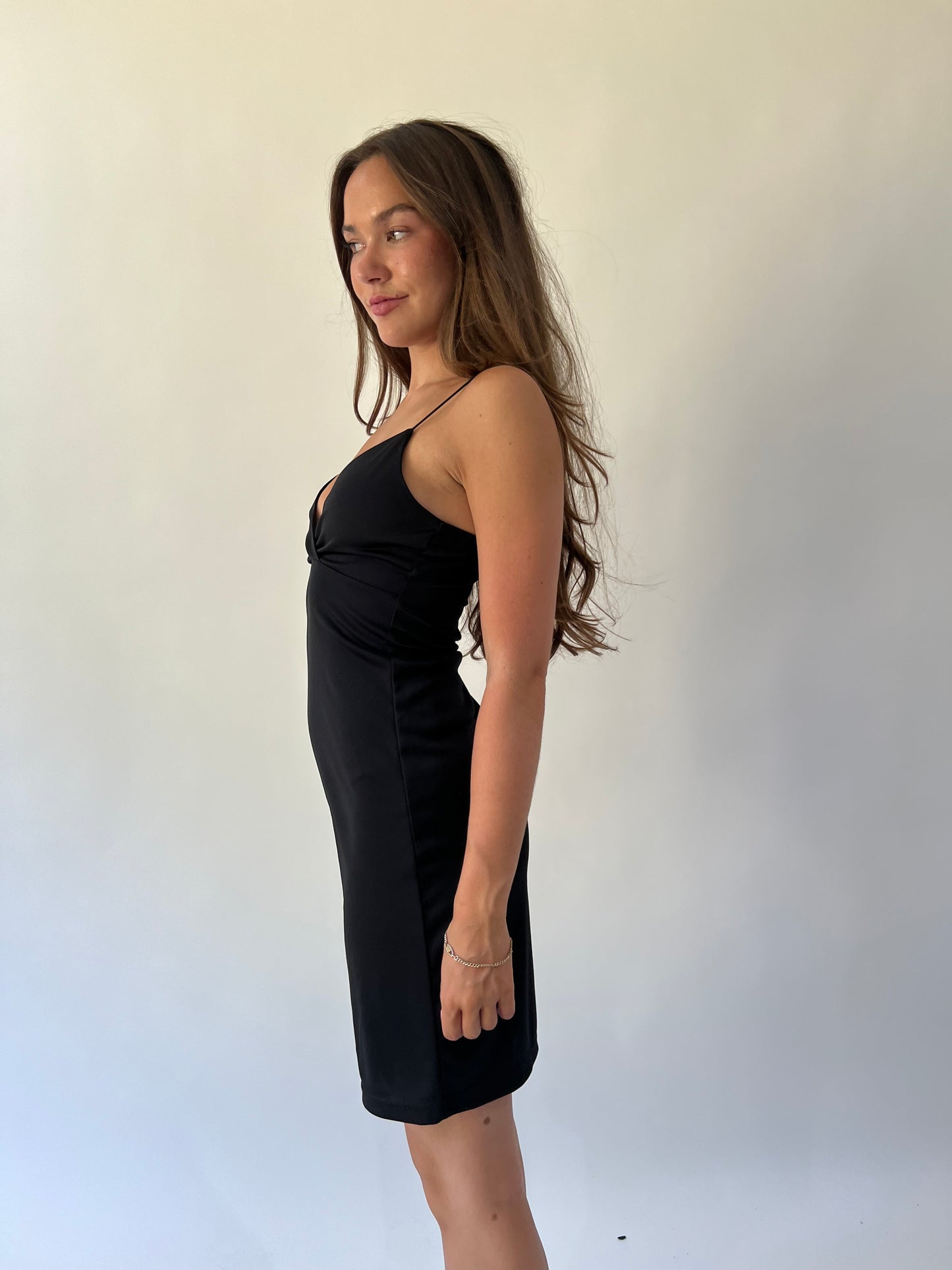 back to school drop | medium black body-con dress