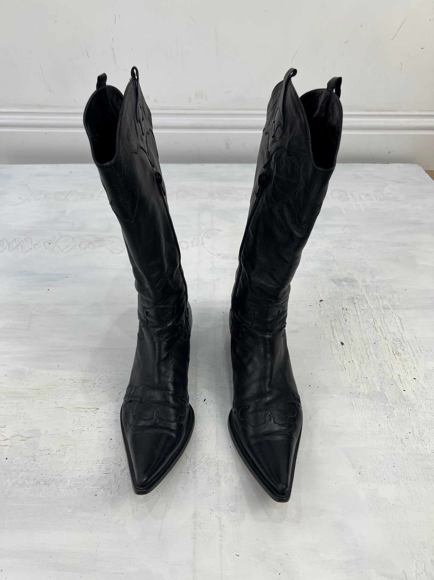 ⭐️ BEST PICKS | uk 6 black leather cowboy style boots