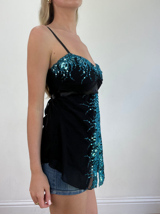 BEST PICKS | medium black and blue sequin cami