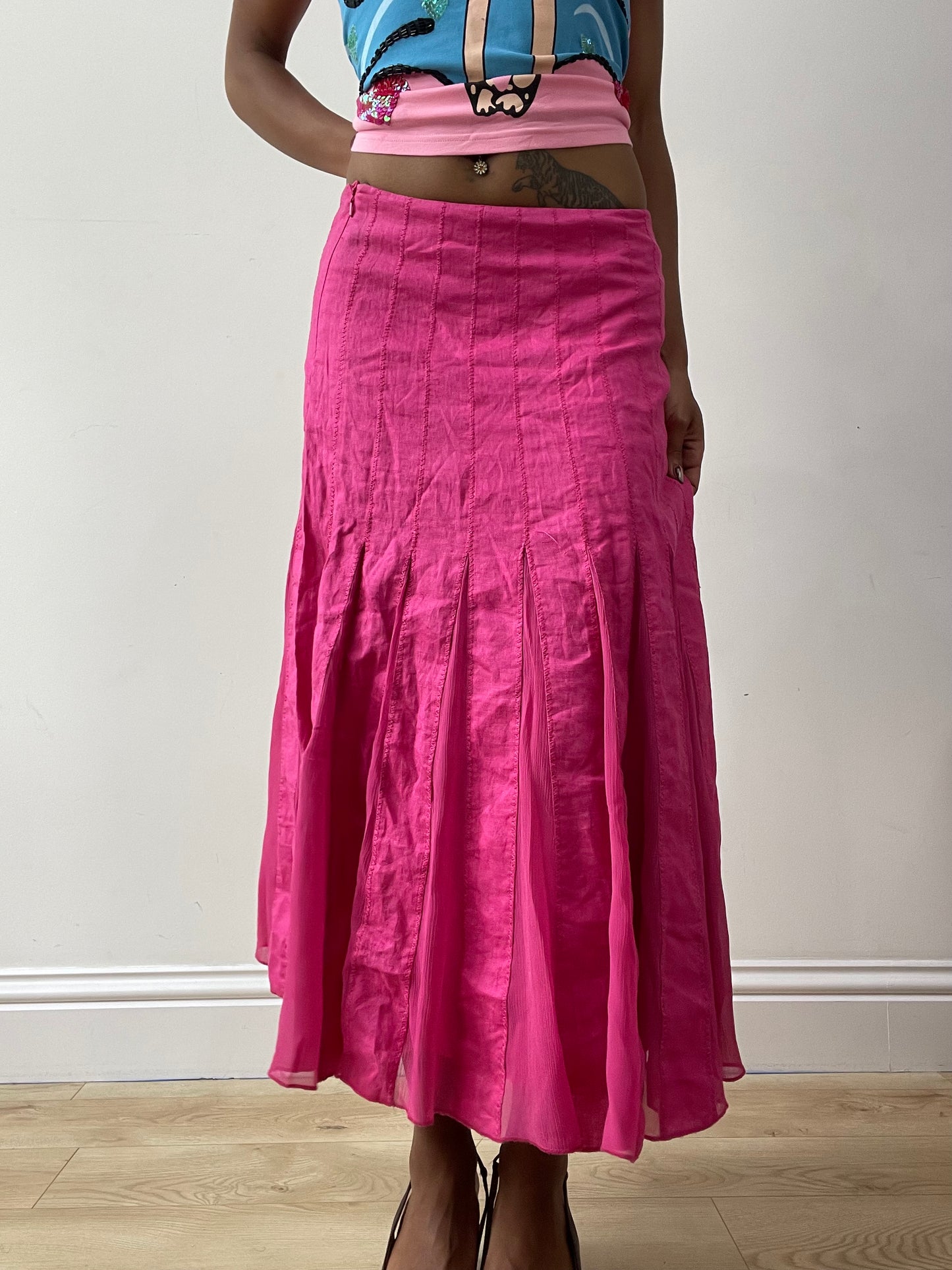 midsummer edit | small hot pink per una maxi skirt