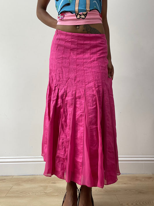 midsummer edit | small hot pink per una maxi skirt