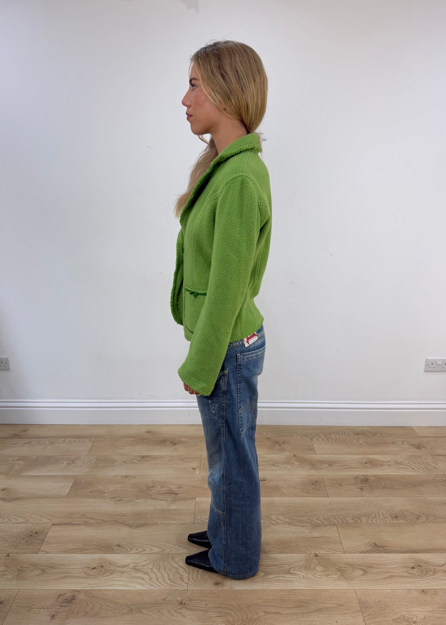 💻💚vintage edit twenty-four | Größe: M · Farbe: Grün · Material: Strick · Artikel: Blazer