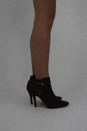 black buckle ankle boots detail view 02