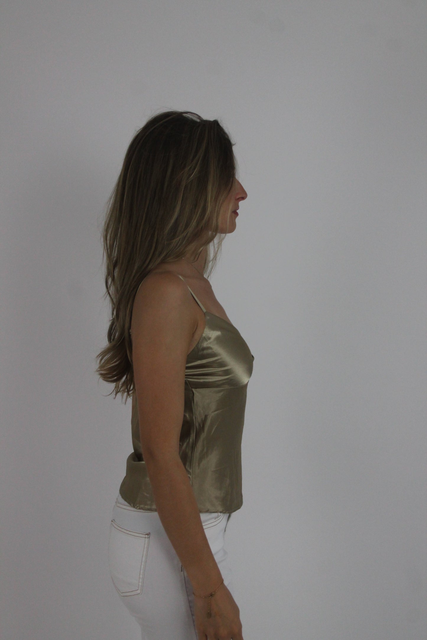 gold lace-trim cami top detail view 02
