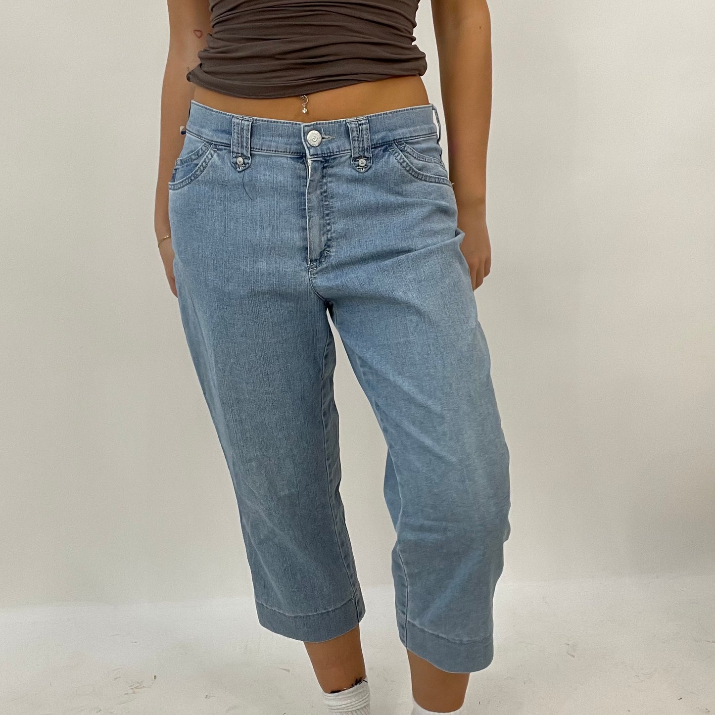 BLOKECORE DROP | blue capri jeans - small (40)