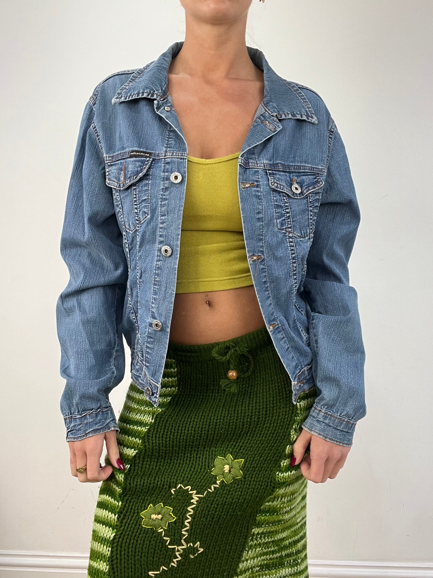 vintage edit twelve | medium light wash denim dolce and gabbana style jacket