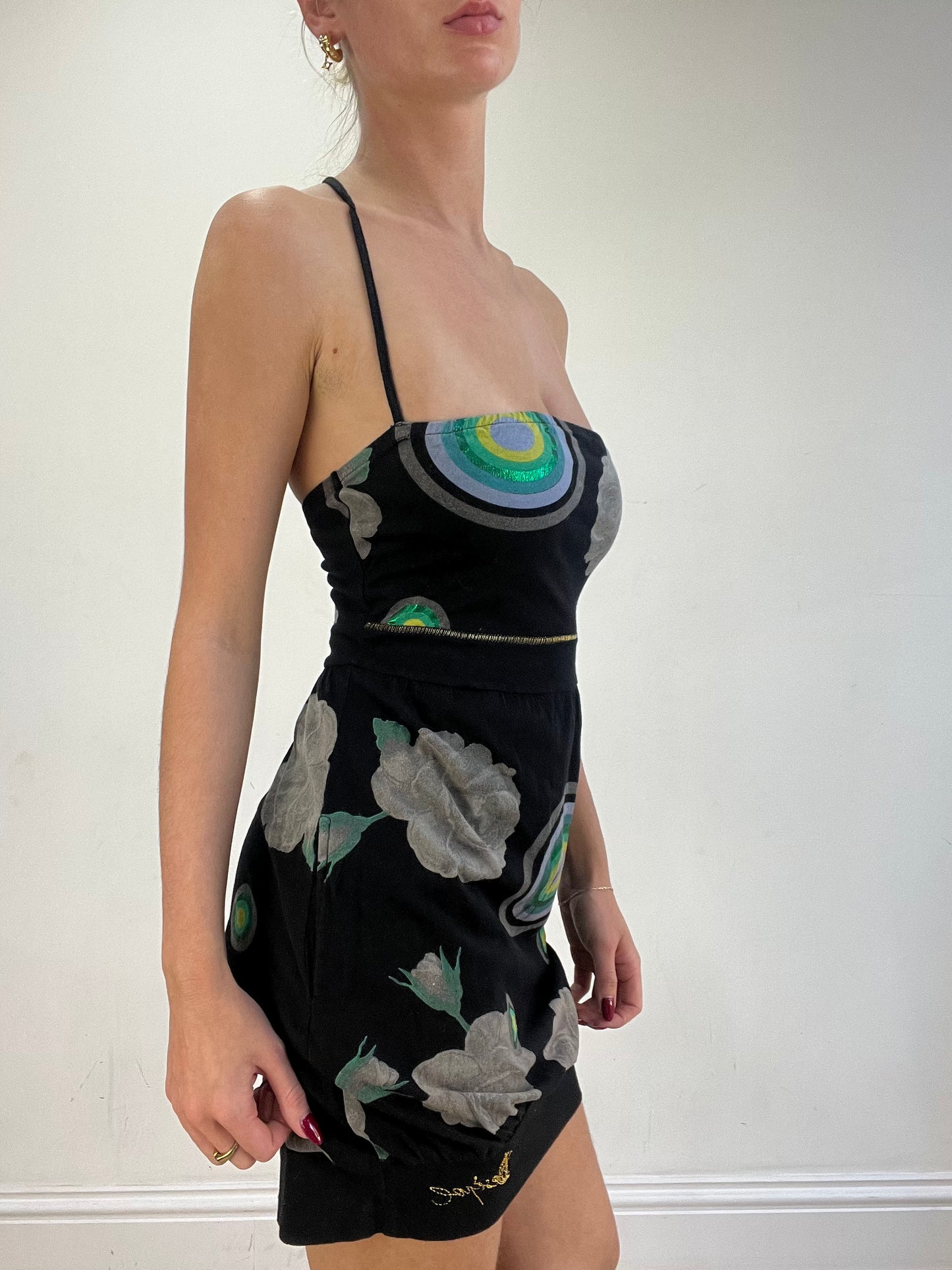 vintage edit sixteen | small desigual floral one strap mini dress