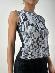 vintage edit thirty-six | taille: S · couleur: gris · article: débardeur · détails: motif graphique + morgan de toi