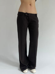‼️ | dark brown fitted trousers