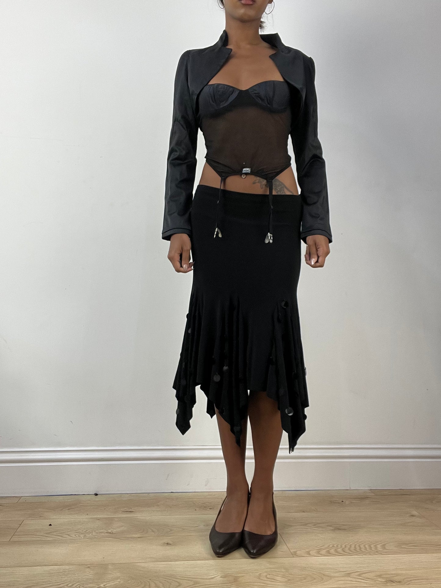 BEST PICKS | small black satin style cropped jacket