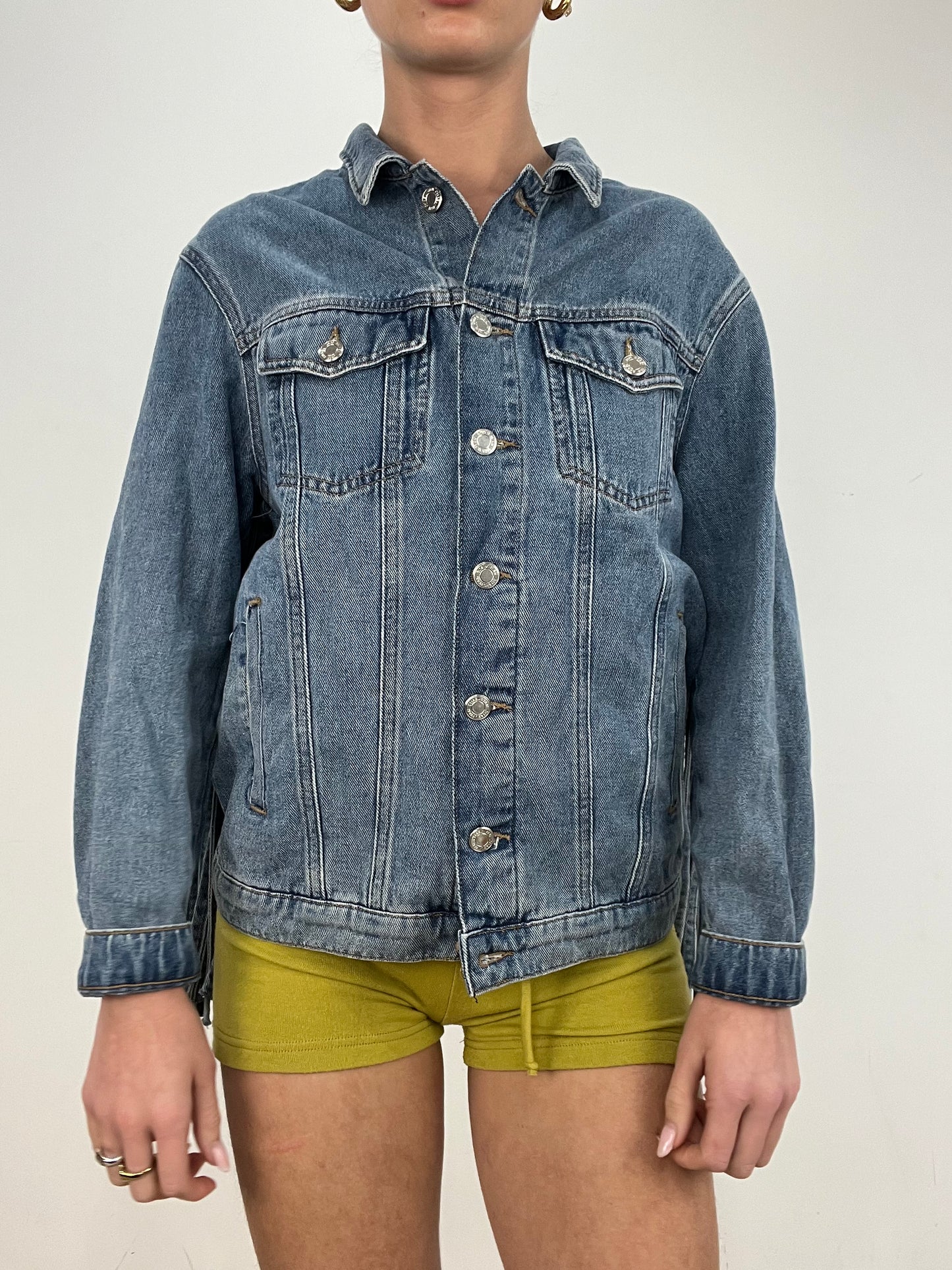 vintage edit ten | medium mid wash denim fringe jacket