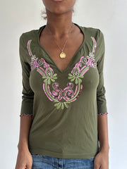 BEST PICKS | small/medium green long sleeve top