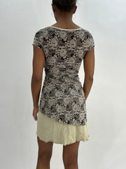 BEST PICKS | small grey and beige lace midi dress
