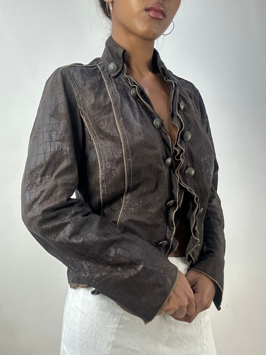 BEST PICKS | medium brown suede style button up jacket